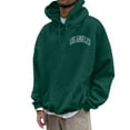 thumbnail image 4 of Caqnni Men's Fashion Sweatshirt Cotton Comfy Hooded Sweatshirt With Pocket Soft Hoodie Letter Printing Pullover Sweatshirts For Men (S,Green), 4 of 5
