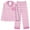 Pink, variant on Tnhcen Women's Stripe Print Pajama Sets Button Down Long Sleeve Pants Sleepwear Set Comfort Nightwear Homewear Sets S-2XL
