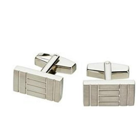 Dominos Stainless Steel Block Design Cufflinks