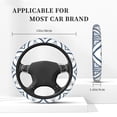 thumbnail image 6 of YFYANG Universal Elastic Blue Abstract Vintage Texture Car Steering Wheel Cover, Non-Slip Sweat Absorbent, 6 of 8