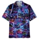 thumbnail image 3 of Camisa hawaiana con estampado de discos de DJ para hombre, blusa informal de manga corta con estampado 3D para fiesta de verano, con botones y solapa de gran tamaño, 3 of 4
