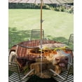 thumbnail image 3 of Outdoor Tablecloth with Umbrella Hole Zipper Farm Yaks Round Tablecloth 60" Waterproof Outside Table Cloth Farmhouse Barn Funny Animals Butterfly Patio Table Cover Tablecloths for Picnic Party, 3 of 8