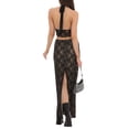 thumbnail image 6 of Biezeib Women’s Two Piece Summer Outfits Sleeveless Halter Lace Crop Tops and Long Skirt Set Beachwear, 6 of 6
