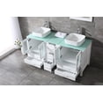 thumbnail image 2 of Wonline 60-inch Modern Bathroom Vanity with Double Vessel Sinks, 2 Doors and 3 Drawers, White, 2 of 5