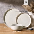 thumbnail image 2 of Famiware Meteor 12 Pieces Dinnerware Set, Creamy White, 2 of 5