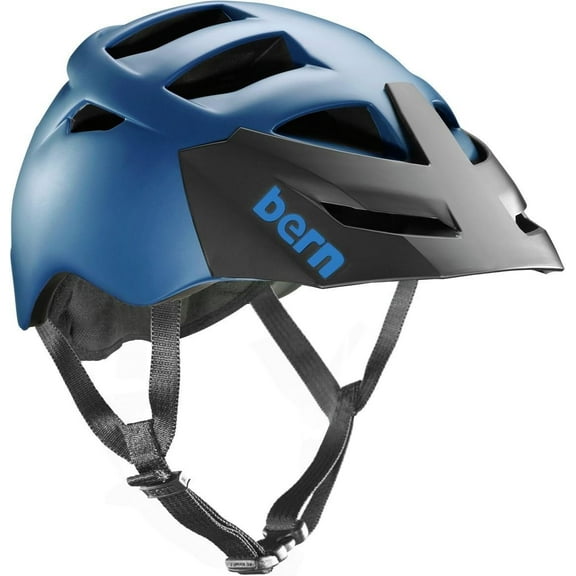 Bern 2015 Men's Morrison Zipmold Summer Bike Helmet w/Visor Satin Race Blue w/ Visor - S/M Size SM/MD 54-57 CM Circumference