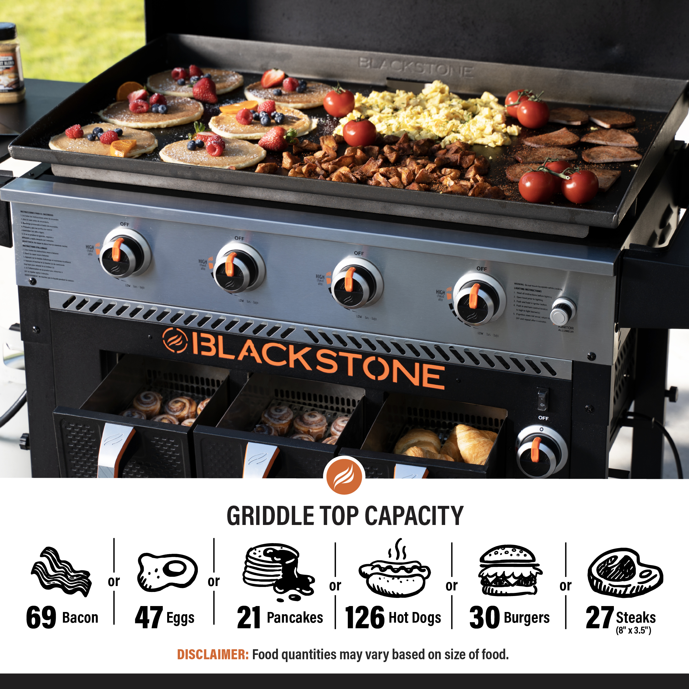 Blackstone 4-Burner 36" Propane Griddle with Air Fryer and Hood - image 8 of 23
