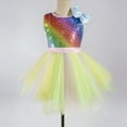 thumbnail image 2 of Toddler Dance Girls Sequin Dress Tulle Dance Dresses Dance Girls Disco Dance Performance Outerwear 2-3 Years, 2 of 3