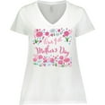 thumbnail image 3 of Inktastic Our First Mother's Day-Roses and Daisies Women's Plus Size V-Neck T-Shirt, 3 of 5