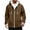 Brown, variant on Stamzod Men's Fashion Sherpa Hoodie Long Sleeve Hooded Fleece Jacket Men Casual Thicked Warm Winter Coats with Pocket White XL