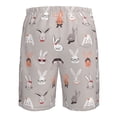 thumbnail image 6 of Kdxio Various Rabbits Pattern Mens Casual Shorts - Drawstring Summer Beach Sports Shorts for Men, 6 of 9