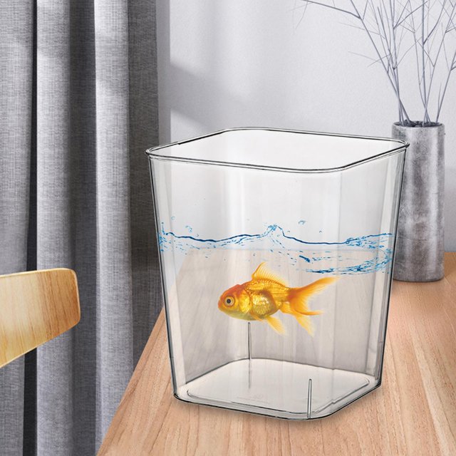 Cubo de basura multiusos, organizador de almacenamiento de decoración, práctico cubo de basura de lujo con luz transparente, papelera para dormitorio, Claro Soledad Cesto de basura