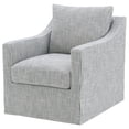 thumbnail image 4 of Winter Upholstered Sloped Arm Accent Swivel Chair Grey, 4 of 11