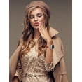 thumbnail image 6 of TOYOUTHS Leather Band Compatible with Apple Watch Band 38/40/41/42/44/45/49mm Ultra 2 Women Dressy Slim Thin Strap with D-Shaped Diamond Metal Buckle Bracelet for iWatch SE Series 9 8 7 6 5 4 3 2 1, 6 of 6