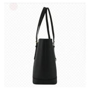 Michael Kors Jet Set Travel Saffiano Leather Small Top zip Shoulder Tote - Black