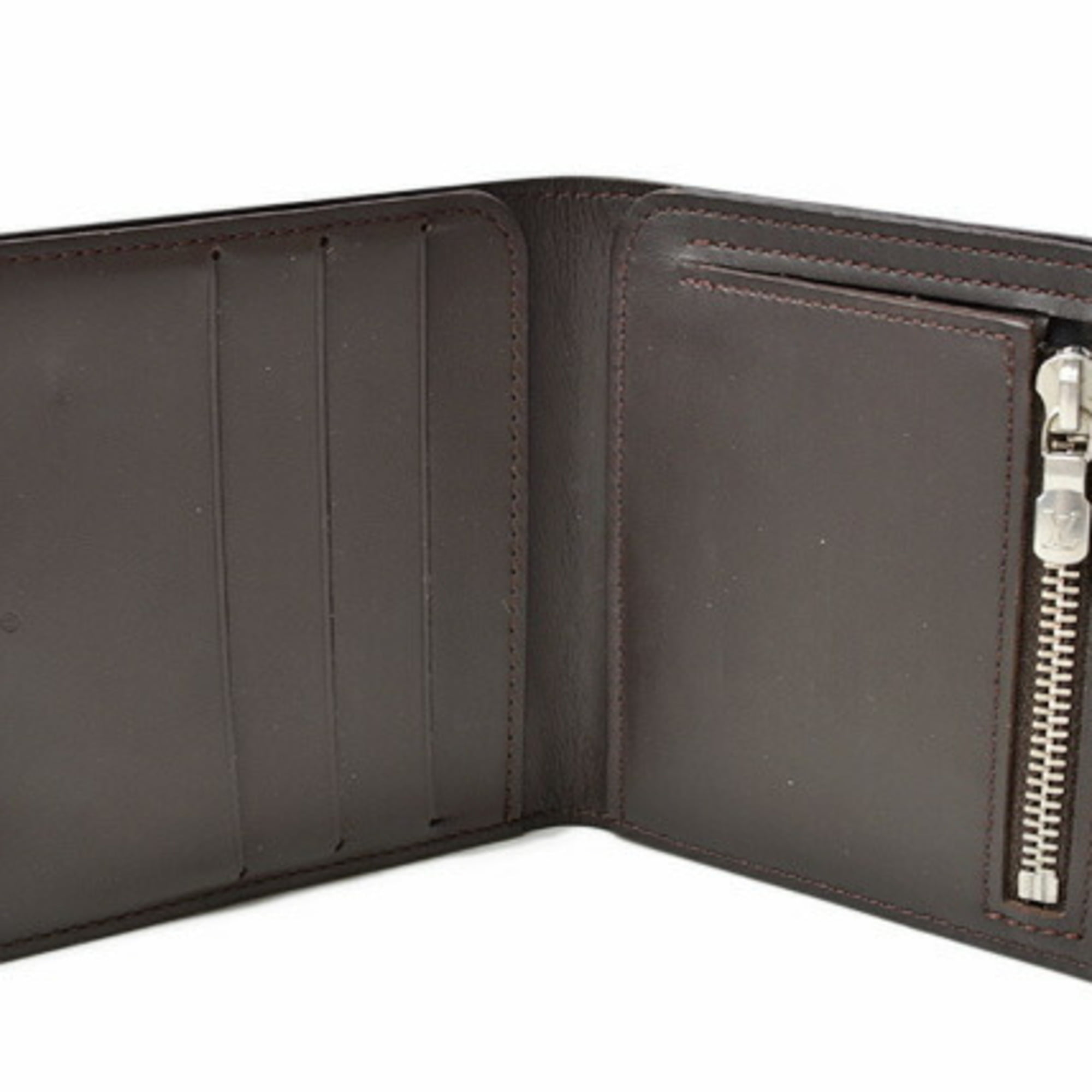 Pre-Owned Louis Vuitton Portefeuil Multiple Men's Bifold Wallet M69408  Monogram Macassar Brown (Good) 