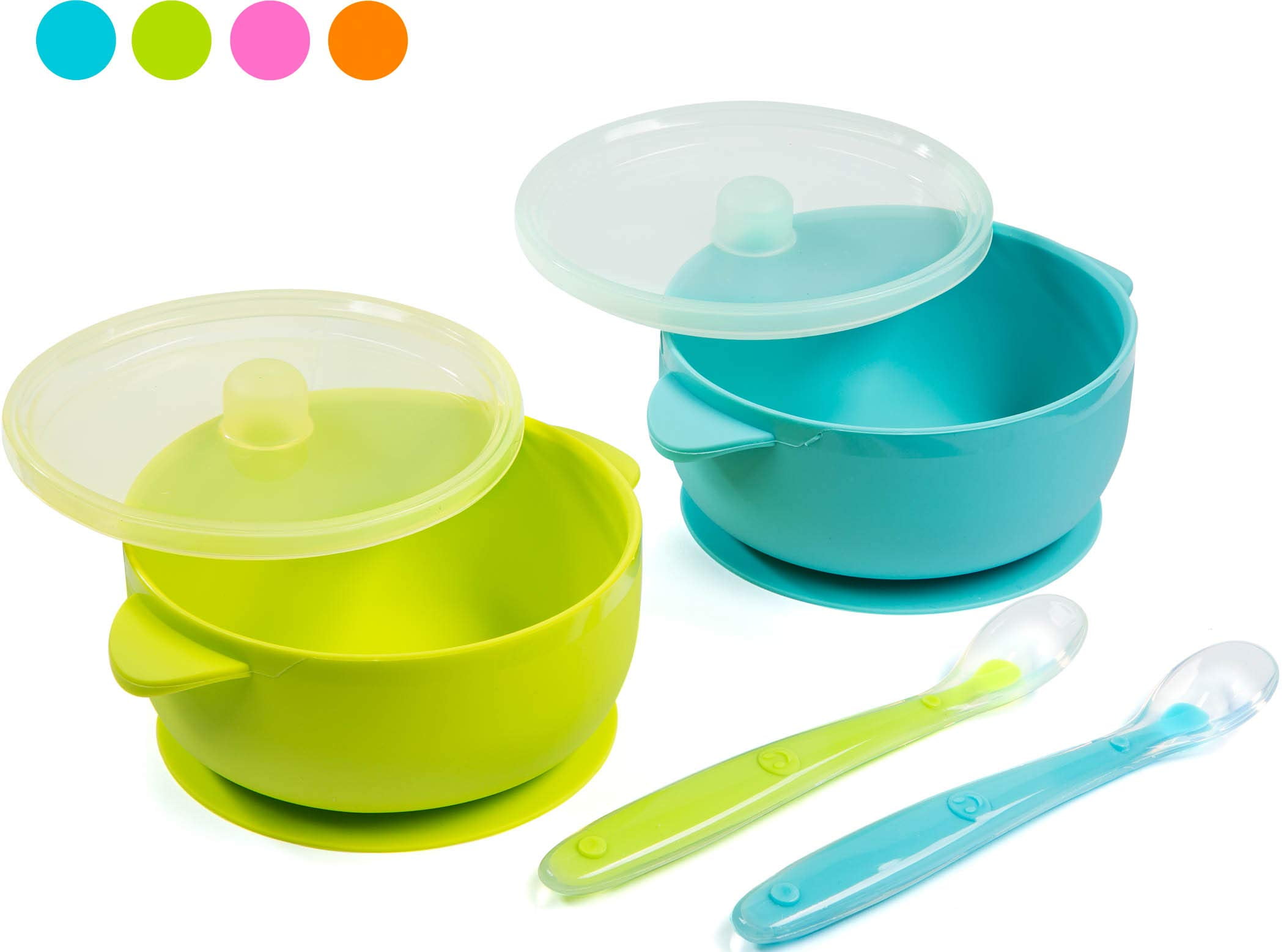 Silicone Baby Bowls Dishwasher/Microwave Safe NonSlip for Babies/Toddlers/Kids