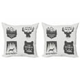 thumbnail image 1 of Ambesonne Saying Throw Pillow Cover 2 Pack, Stay Wild and Wander, 16", Grey, 1 of 6