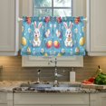 thumbnail image 2 of Yayeee Kitchen Curtains Tier Pair Light Filtering 27"x36" Rod Pocket Short Cafe Window Panel, Easter Bunny Pattern, 2 of 7