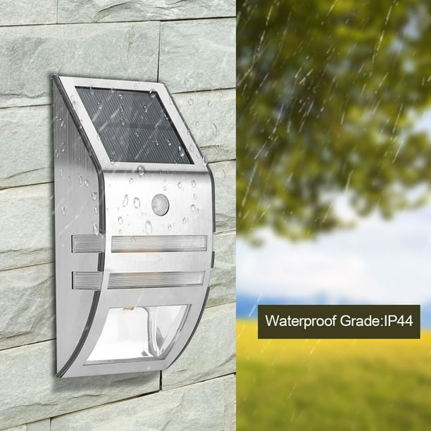Lyumo Solar Powered Pir Motion Sensor 2 Led Path Wall Light