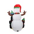 thumbnail image 1 of Diseño de escena iluminada con decoración LED de muñeco de nieve inflable de Navidad para el hogar (EE. UU.) JShteea Libre de BPA, 1 of 9
