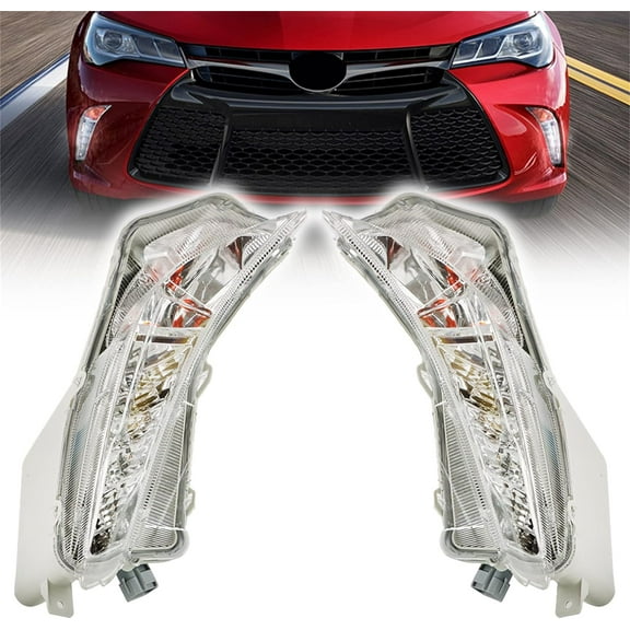 SEBLAFF Daytime Running Fog Lamps Turn Signal Light Replacement for 2015-2017 Camry XSE XLE