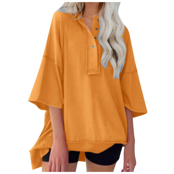 Womens Oversized T Shirts Loose Fit Crewneck Short Sleeve Tops Summer Casual Blouse Y2K 2024 Basic Tee