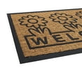 thumbnail image 2 of Geometric Entrance Door Mat, 100% Natural Coconut Husk Fibers & Non-Skid Recycled Rubber Backing, 2' x 3' Durable Outdoor/Indoor Welcome Mat for Entryway, 18" W X 30" L, Rectangle, Welcome Plants, 2 of 3