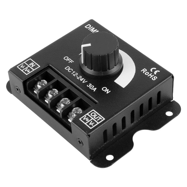 LED Rotary Knob Dimmer Switch 12-24V