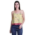 thumbnail image 4 of Moomaya Haut Court à Bretelles Spaghetti Imprimé pour Femmes Cami Tops d'Été, 4 of 5