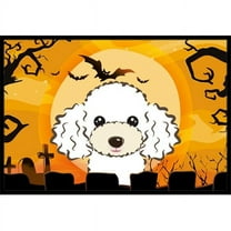 Carolines Treasures BB1815MAT Halloween White Poodle Indoor & Outdoor Mat- 18 x 27 in.
