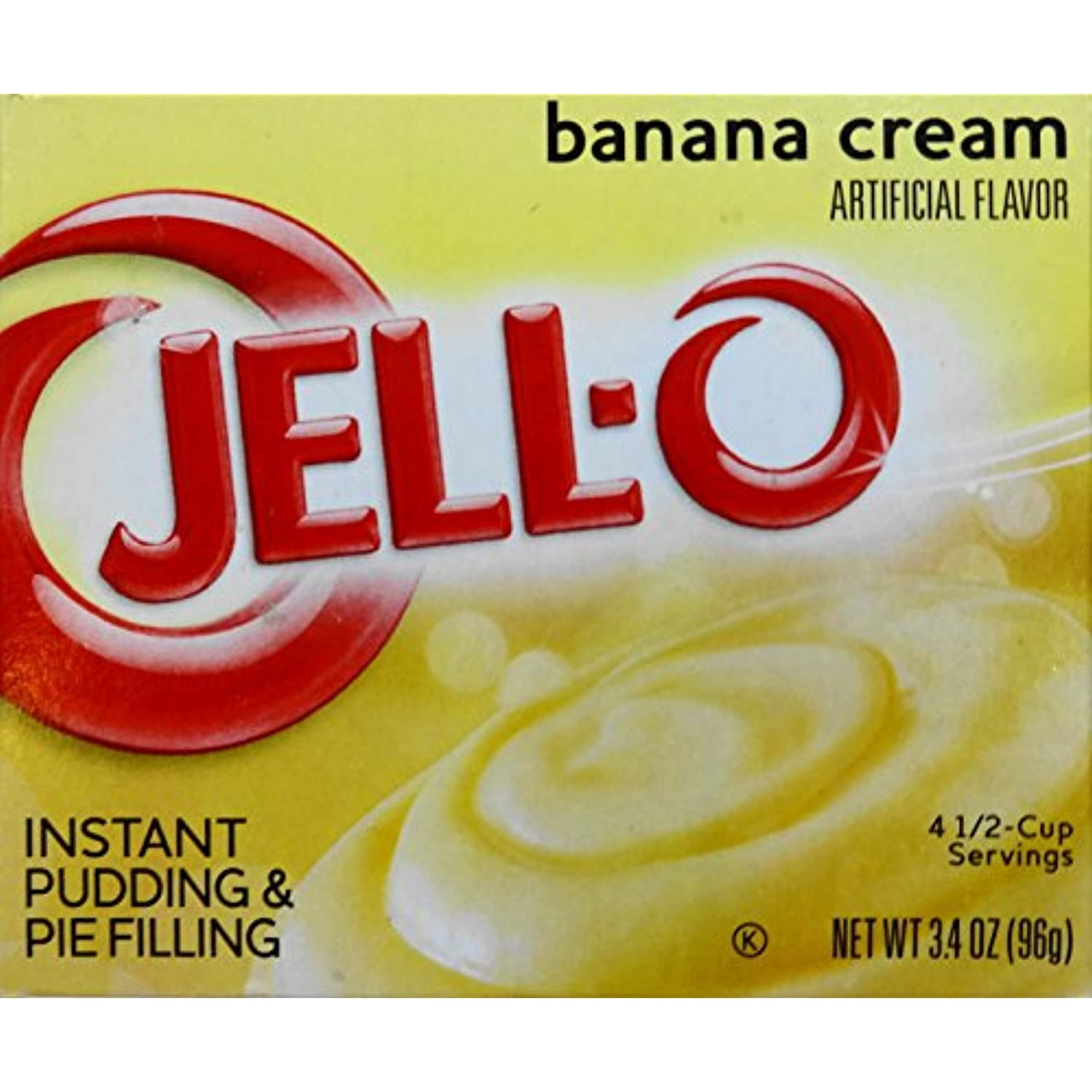 JellO Instant Pudding & Pie Filling, Banana Cream, 3.4Ounce Boxes (Pack Of 4)