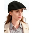 thumbnail image 5 of Gustave Corduroy Newsboy Caps for Men Women Retro Gatsby Irish Ivy Flat Cap Cabbie Driving Hat Adjustable Casual Golf Painter Beret Hats, Black, 5 of 8