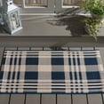 thumbnail image 2 of Safavieh Courtyard Benjamin Plaid Indoor/Outdoor Area Rug, Navy/Beige, 2' x 3'7", 2 of 13