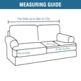 thumbnail image 4 of H.VERSAILTEX 3-Piece Velvet T Cushion Loveseat Slipcover, Stretch 2 Cushion Sofa Cover with 2 Separate T Cushion Covers, Non-Slip Furniture Protector, Brown, 4 of 7