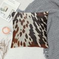 thumbnail image 2 of Shangniulu Decorative Throw Pillow Cover PREMIUM Short Plush Fall Decor Tri Color Brown Southwestern Cowhide Print, 2 of 5