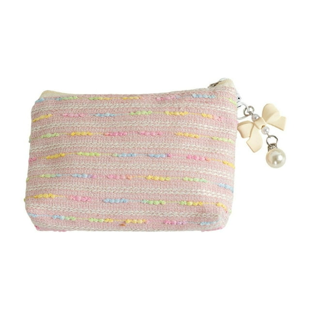 Fesfesfes Porte-Monnaie Portable pour Femmes Sac de Rangement pour Rouges à Lèvres Petite Pochette Pratique pour Usage Quotidien Format Compact Se Range dans des Sacs à Main Ou des Poches pour le Rangement