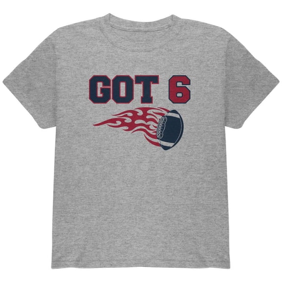 Football Rings Got 6 Youth T Shirt Heather YSM