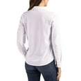 thumbnail image 2 of Women's Cutter & Buck White Arizona State Sun Devils Advantage Tri-Blend Eco Soft Pique Long-Sleeve Knitted Button-Up, 2 of 2