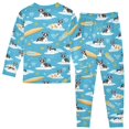 thumbnail image 2 of Dailycode Cotton Pajama Set Snug Fit Long Sleeve Top and Pants for 18M-8Y Dog on Water and Surfboard, 2 of 7