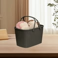 thumbnail image 5 of TaTaai 4Pcs Plastic Woven Rattan Storage Basket: Handmade Food Vegetable Fruit Sundries Basket with Handle Shopping Tote Bag Grocery Bag for Home Outdoor Picnic, 5 of 5