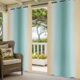 thumbnail image 5 of Outdoor Curtains for Patio Waterproof, Teal Yellow Ombre Windproof Pravicy Outside Porch Blackout Curtain, Farmhouse Modern Gradient Art Sun Blocking Grommets Curtains for Cabana Gazebo 54"x84", 5 of 9