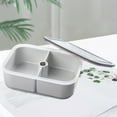 thumbnail image 2 of LCXmlly Freshness Sealed Box Stackable Drainer Seal Box with Drainage Hole Divided 2/3 Gird Food Crisper, 2 of 8
