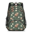 thumbnail image 2 of Highland Cow and Daisy Print Backpack for School, Cute School Bag with Adjustable Shoulder Straps and Padded Back, 16.9"x12.6"x5.9", 2 of 5