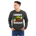 thumbnail image 3 of PACMAN Saint Paddys Lucky Charm Long Sleeve TShirt Men Women Brisco Brands S, 3 of 6