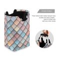 thumbnail image 3 of Yayeee Freestanding Laundry Hamper with Handle Collapsible Large Storage Basket for Clothes, Red Art Pattern, 3 of 7