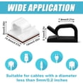 thumbnail image 2 of 60Pcs Self Adhesive Cable Clip, Outdoor Hooks for Lights, Cable Wire Management Clips for Car Office Home Fairy Light Decoration, Transparent, 2 of 5