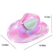 thumbnail image 3 of Sombrero de Vaquero con Luces LED Xihbxyly Rojo para Fiestas Navideñas, 3 of 6
