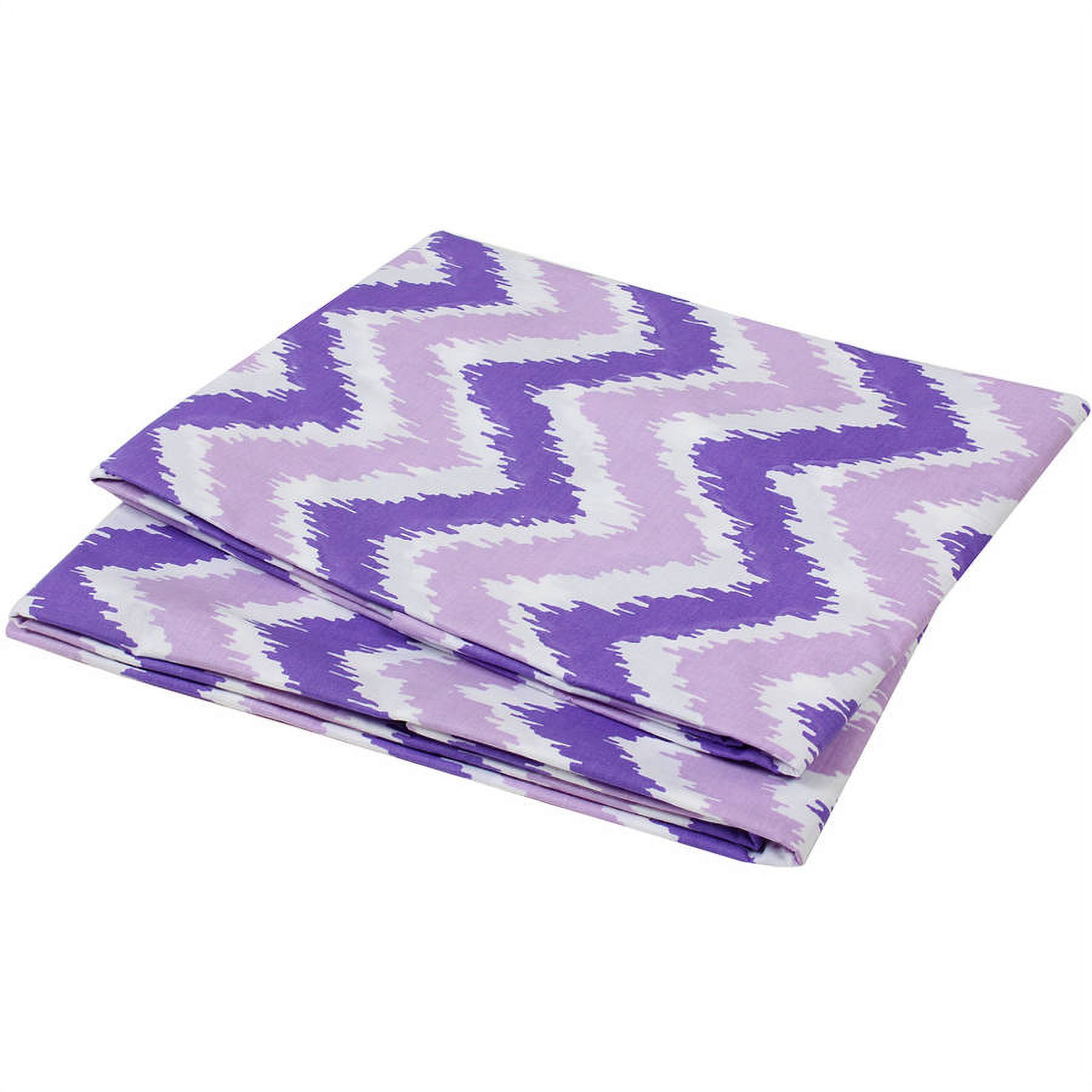Bacati - MixNMatch Zigzag Crib/Toddler Bed Fitted Sheets 100% Cotton Percale, Grey, 2-Pack