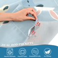 thumbnail image 5 of Yayeee Kitchen Curtains Tier Set of 2 Light Filtering 57"x36" Over Sink Window Panels, Blue Rabbits, 5 of 7